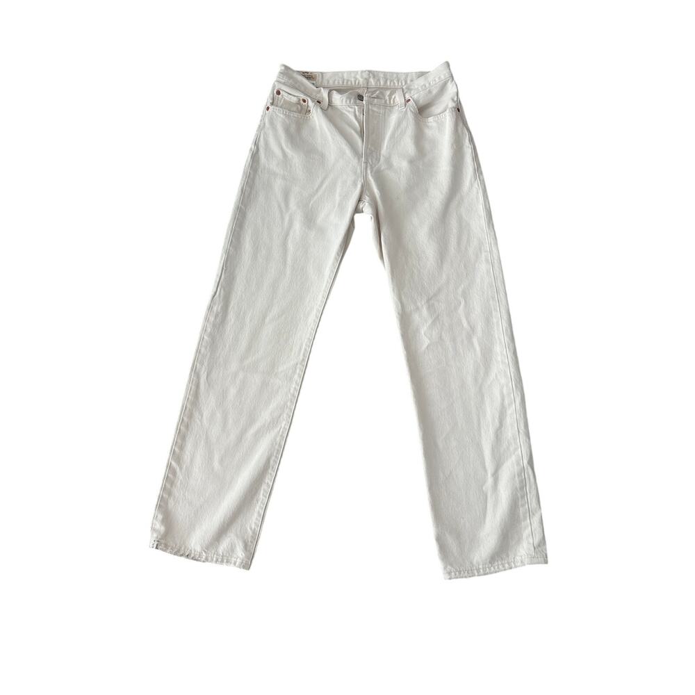 Levis 501 90s Womens Jeans Ecru White W29 L32 Straight Leg